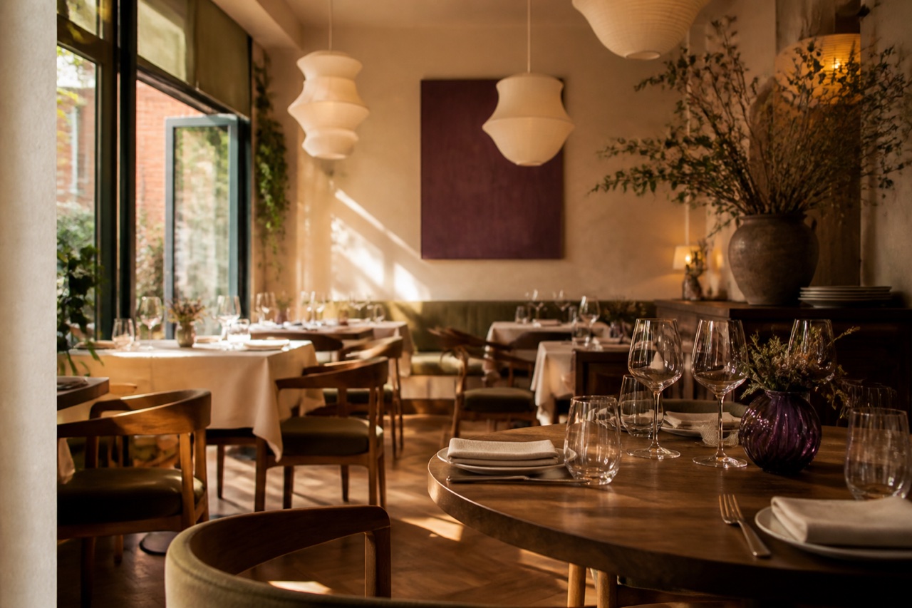 Restaurant chaleureux, concept Maison Aubépine
